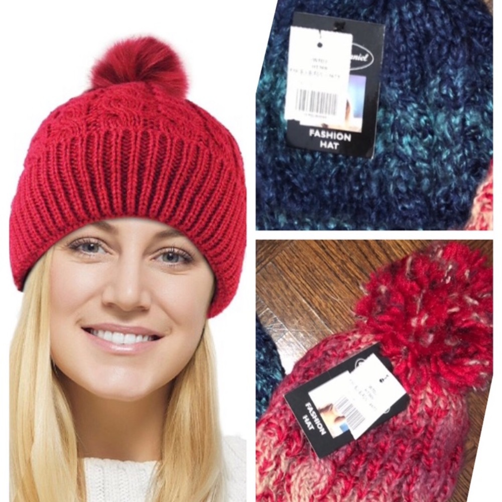 🛷CD🛷BUNDLE OF WOMEN’S COZY CHUNKY BEANIES🛷 - Picture 1 of 6